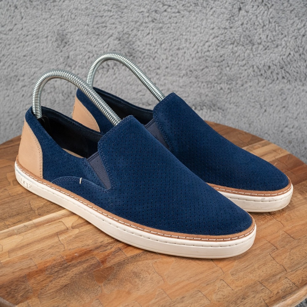 UGG ADLEY‎ PERF MARINO BLUE SLIP ON LEATHER SNEAKERS US 8 / EU 39 / UK 6.5